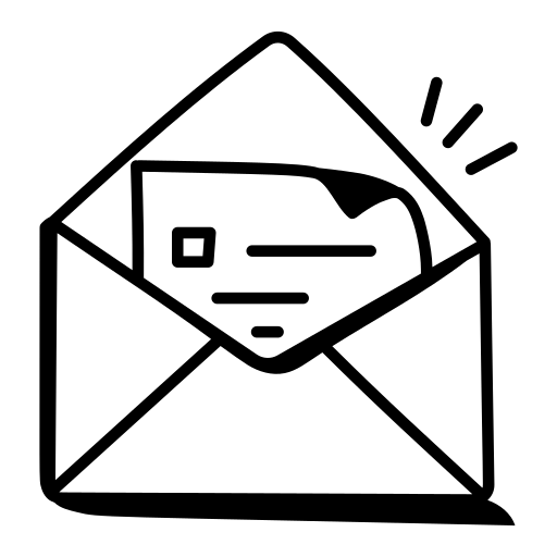 Pictogramme d'une enveloppe ouverte